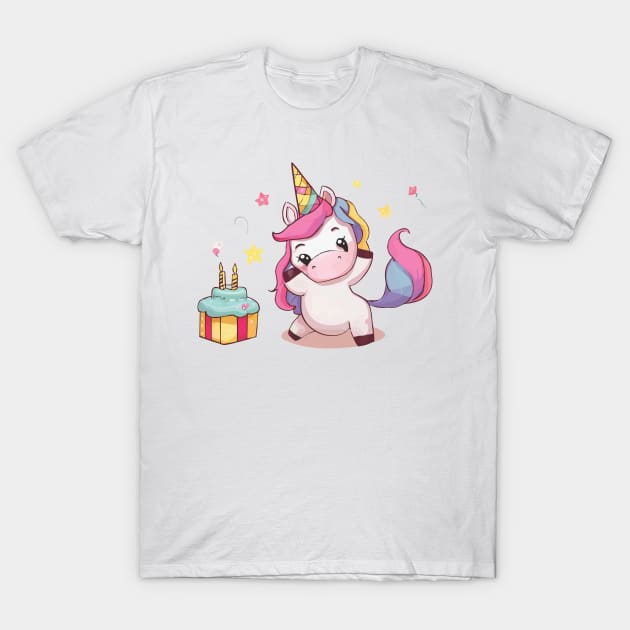 Unicorn Party T-Shirt by Ara-Mora